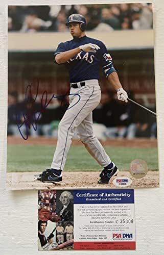 Alex Rodriguez assinou autografado brilhante 8x10 foto Texas Rangers - PSA/DNA autenticado