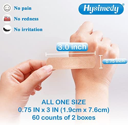 Hisimedy Silicone adesive Bandrages para pele sensível - Bandaids Remoção indolor Folha de látex flexível livre de láfilos fáceis off