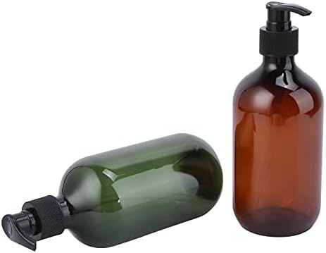 Cabilock útil 2pcs 500ml de garrafas de garrafas de creme vazias recipientes com bomba de parafuso para xampu de gel de chuveiro