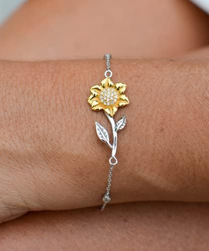 Krumfortable Living Idea única Mãe Sunflower Bracelet, feliz dia das mães para a mãe, o original, presentes para mamãe, presente do filho, para a mãe