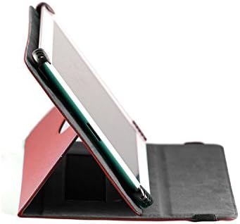 Capa de couro Faux Red Red Faux com 360 suporte de rotação compatível com o comprimido Asus Zenpad Z300m de 10 polegadas
