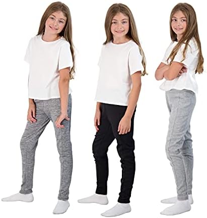 Hind 3-Pack Girls Fashion Fashion Leggings Roupas de treino para crianças esportes atléticos