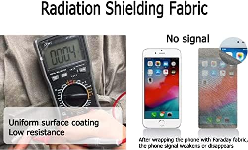 AMNOOL Largura de tecido condutor de prata de prata 150cm Proteção EMF Protection Fabric RFID tecido para radiação anti -radiação,