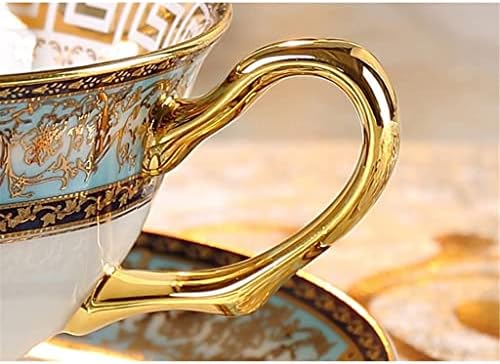 Xícara de café, caneca, mulher da moda, colarinho branco, oal de estilo europeu pintado de ouro porcela