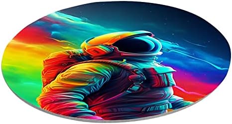 Shencang Blue Gaming Round Mouse Pad com Homem Colorido de Espaço ZX060 Surface para melhorar a precisão e a velocidade do mouse de