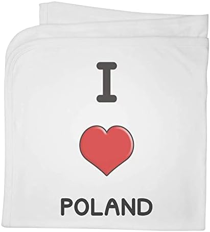 Azeeda 'I Love Polônia' Cotton Bobet / xale