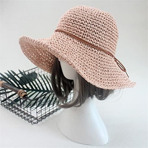 Wyfdp Ladies Sun Hat for Women Bowknot Raffia Straw Hat Summer Summer Hat Wide Brim Beach Hat feminino Chapeau femme