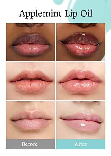 Nooni Corean Lip Oil - Applemint | Mancha labial, presente, hidratante, brilhante, revitalizante e tinz para lábios secos