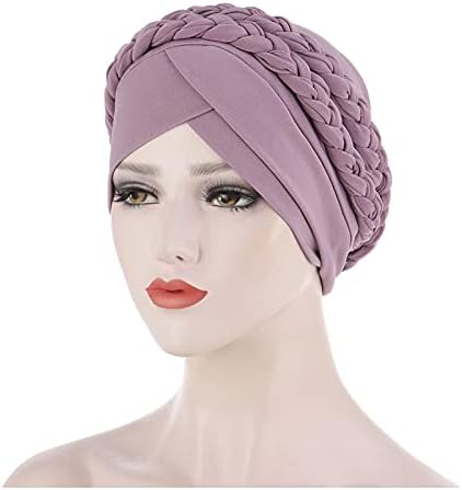 Chapéu de gorro distorcido para mulheres tabela de cabeçalhos de babados muçulmanos para mulheres boêmios de turbante Turbano Twisted