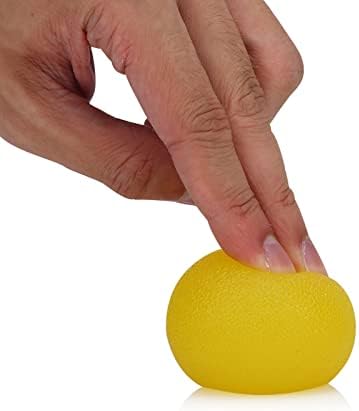 Qiilu 1 x Bola de massagem de bola de aperto Bola de terapia para terapia para a força do dedo da mão Exercício