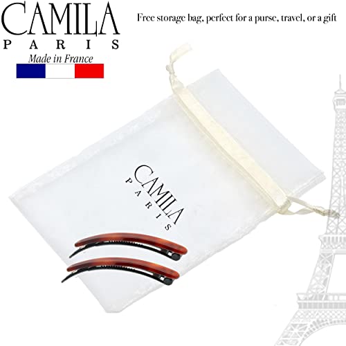 Camila Paris CP2250/2 Slides de cabelo francês Clipes para mulheres, feitas à mão, clipe de barrette de barrette de garotas,