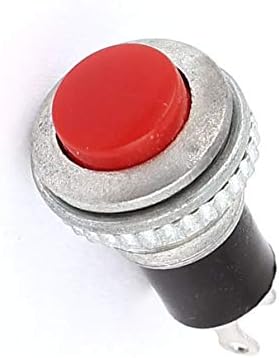 Aexit dc24v/3a 9mm lojas e acessórios Thread Dia SPST Momentário Red Push Outlet Switches Switch de botão
