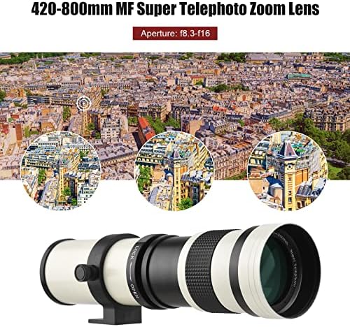 Câmera XIXIAN MF Super Telefoto Zoom Lente F/8.3-16 420-800mm T Montagem com Adaptador de montagem nex 5C Nex-5r