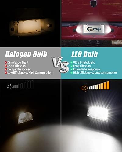 Carrep Placa LED completa Lâmpada de montagem de luz, super brilhante compatível com Dodge Dakota Compatível com Mitsubishi Raider, pacote de 2