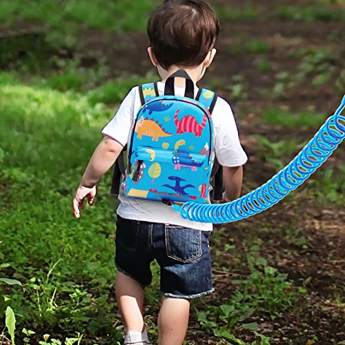 ACCMOR CHURNDLER BETHPACK MECHÃO, Mochilas de dinossauro para bebês com link anti -Lost no pulso, Mini -criança Backpack