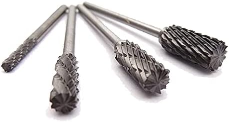 Luo ke 4 pcs Corte de alumínio Conjunto - 3/32 polegadas Mandrel Tungstênio Arquivo de rebarbas de carboneto Conjunto para ferramenta