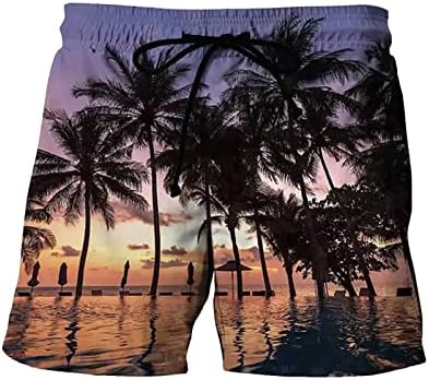 Shorts de praia plus size para homens 3D Impresso a baú de natação vintage de roupas de praia com bolsos básicos de shorts de praia