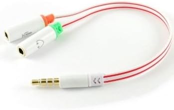 Josi Minea X5 PCs PC fone de ouvido para o adaptador de smartphone de 3,5 mm: converta duplo 3,5 mm a 3,5 mm, fone de ouvido compatível