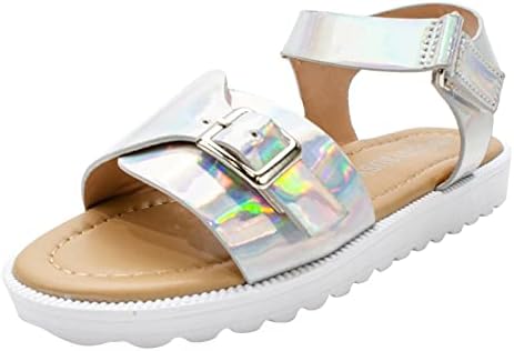 Qvkarw crianças grossas gradientes sandálias de moda moda sapatos de praia macia meninas sandálias Sandálias usam sapatos iluminados