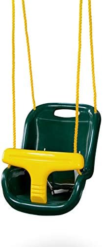 Swing-N-Slide WS 4001-G Plastic Infant Swing com corda de nylon, verde com amarelo