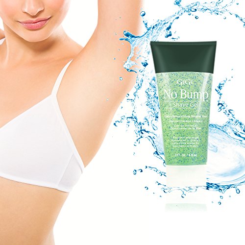 Gigi Sem Bump Skin Smoothing Gel com ácido salicílico e extrato de camomila, impede os pêlos, solavancos e queimaduras