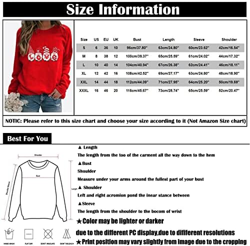 Akollsppnsy Women Crewneck Sweatshirt Crewneck de pullocatomia de Natal Tops atléticos uniformes de manga longa para mulheres