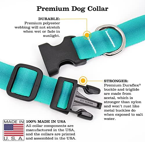 Buttonsmith Bear Dog Collar - Impressão à prova de desbotamento, fivela de grau militar, escolha de 6 tamanhos, fabricados nos EUA
