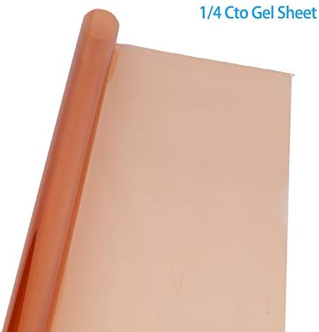 Filtro de géis laranja Kit de 6 pacote 16x20 polegadas/40x50cm Folha de iluminação de correção de cor quente para estúdio