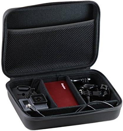 Navitech Black Shock Proof Hard Storage Case/Capa para o Kaiser Baas X80 Ação Camecorder