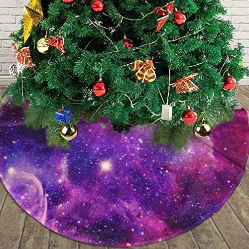 MSGUIDE BURSING GALAXY GALAXY PURPHA DE CORRIMENTO DE TRUSA DE NATAGEM DE LIRNA 48 polegadas saia de árvore para festas Decorações de Natal de Natal Decorações de tapete de árvore