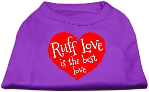 Mirage Pet Products Ruff Love Screen Print camisa Purple Med