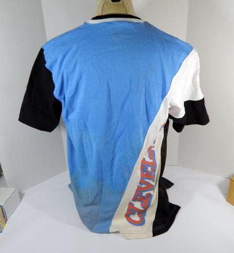 No final dos anos 90, o jogo Cleveland Cavaliers emitiu Blue Warm Up Shirt L DP42803 - jogo da NBA usado