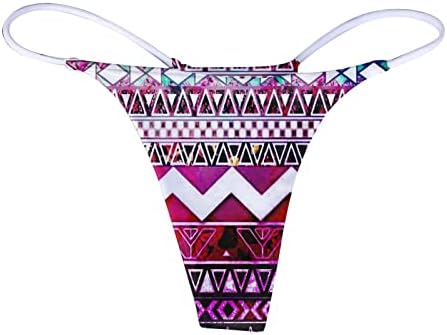 Tangas de renda miashui para mulheres pack pack feminino feminino impresso de calcinha de roupas íntimas respiráveis ​​para mulheres para mulheres