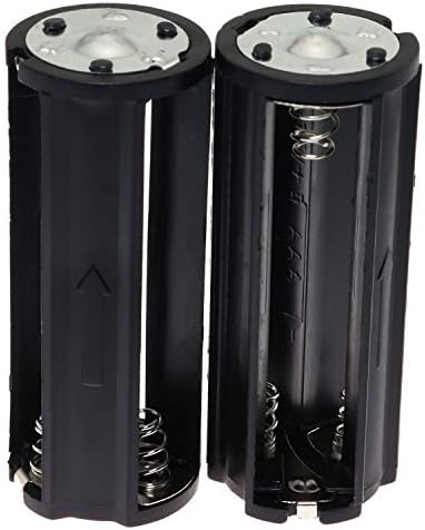 E-Out excelente suporte de bateria AAA 2pcs preto cilíndrico 3x1.5v AAA Adaptador de armazenamento de bateria de plástico AAA Caixa