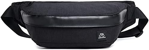 Black grande pacote de fanny para homens mulheres plus size cintura à prova d'água, bolsa de bolsa de cintura bolsa de quadril de