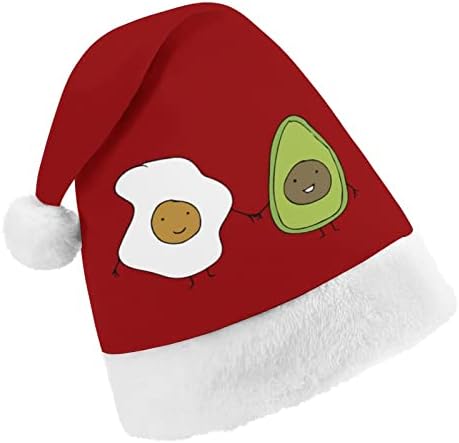 Ovo e abacate amigos chapéu de natal personalizado chapéu de Papai Noel Decorações de Natal engraçadas