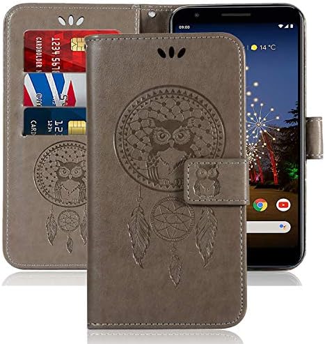 Google Pixel 3A Caso, Pixel 3 Lite Case, Booceicd [pulso Strap] Lunco PU CATALLE DE CATERAGEM CAPA DE PELE DE PELE DE PELE