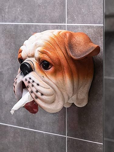 3d shar pei cachorro toalheiro de cozinha cabide de papel de banheiro rolagem de toalhas de toalha o organizador