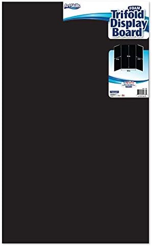 Placa de exibição de espuma Tri dobrável Artskills, 44x36-large, preto 5 pacote