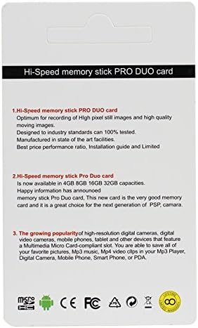Juzhuo 16 GB Memory Stick Pro Duo Mark2 Memory Stick para Sony PSP Acessórios/ Câmera de Memória da Câmera