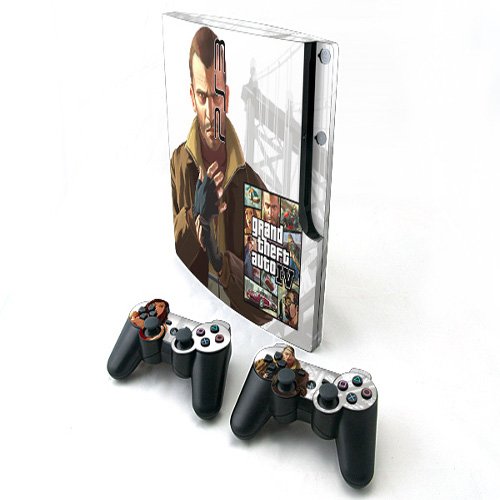 Grand Theft Auto PS3 PlayStation 3 Slim Protector Skin Decalk Sticker