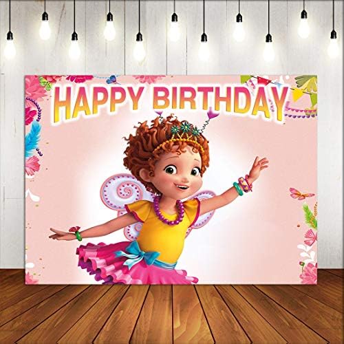 Fancy Nancy tema bebê meninas, princesa, banner de festa de aniversário fotografia decorações de fundo flor doce fotografia fotográfica fotográfica de capa de cabine de bolo suprimento de bolo vinil 5x3ft