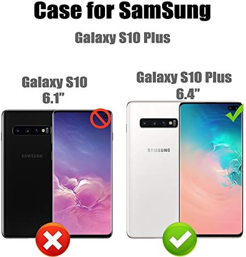 MMHUO para Samsung Galaxy S10 Plus Case com suporte de cartão, capa de flip de traseiro magnético Flor para Samsung Galaxy S10+ Caixa