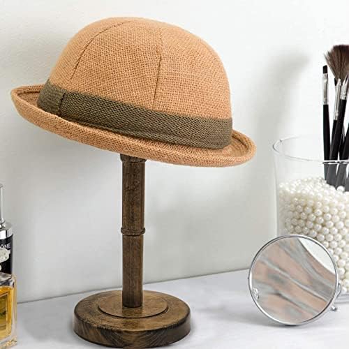 Stands de chapéu independente de Tang, rack de chapéu de mesa, suporte para exibição de madeira para tampas e perucas