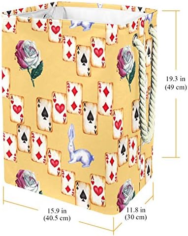 Aquarela Magic Poker Home Lavanderia dobrável cesto de pano dobrável cesto de dormitório armazenamento de dormitório