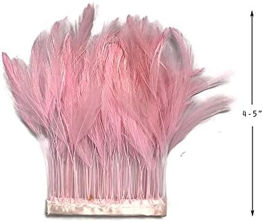 1 dúzia - rosa claro rosa de galo de galo de pescoço de pescoço Fascinador de penas de penas, milinery, haps de derby suprimento de artesanato | Pena da luz da lua