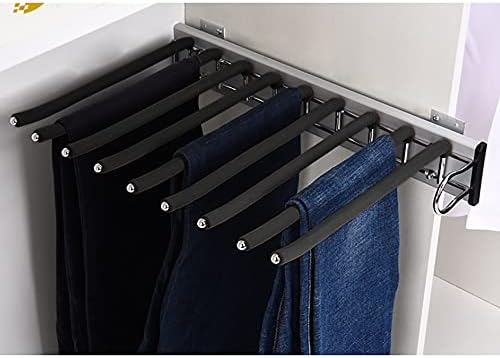 Sxfywym puxe as calças de tração 9 braços de armário de calças cabide barra de aço inoxidável cabide de calças extensíveis para armário
