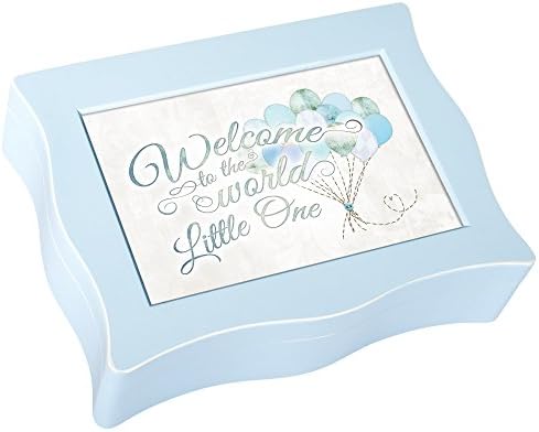 Cottage Garden Welcome To World Little One Balloon Baby Blue Wavy Box Toca Brahms Lullaby