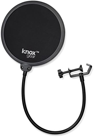 Microfone USB premium de nano Yeti Blue com Knox Gear Boom Scissor Arm and Knox Gear Pop Filter