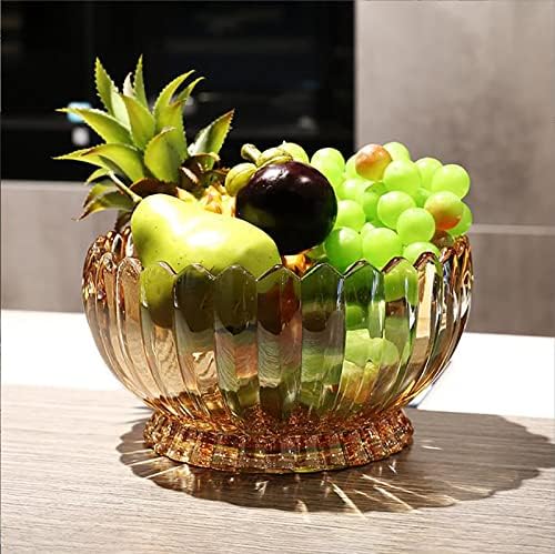 Placa de doce de vidro rxcvkmw com tampa, tigela de cristal, placa de frutas, tigela decorativa